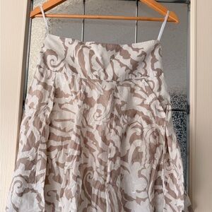 INC International Concepts Neutral Sequin Patterned A-Line Skirt